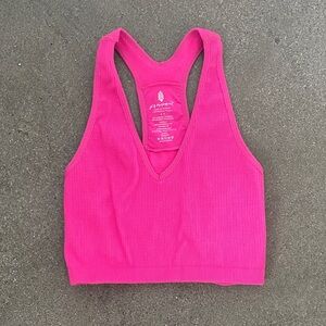 FP Movement by Free People Hot Pink Ribbed Sports Bra
